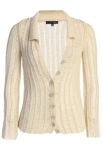 CREAM FOLLOW THE SUN CROCHET TOP