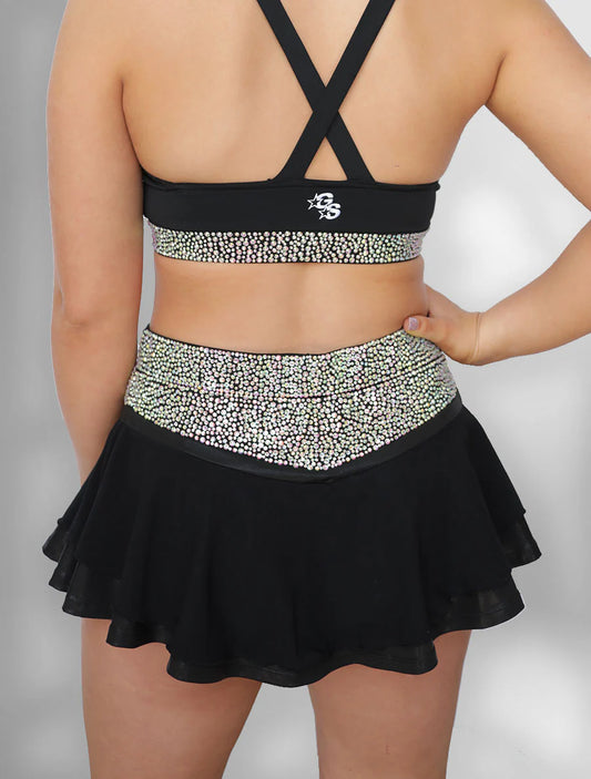 Black Clover Encrusted Skirt - 668K