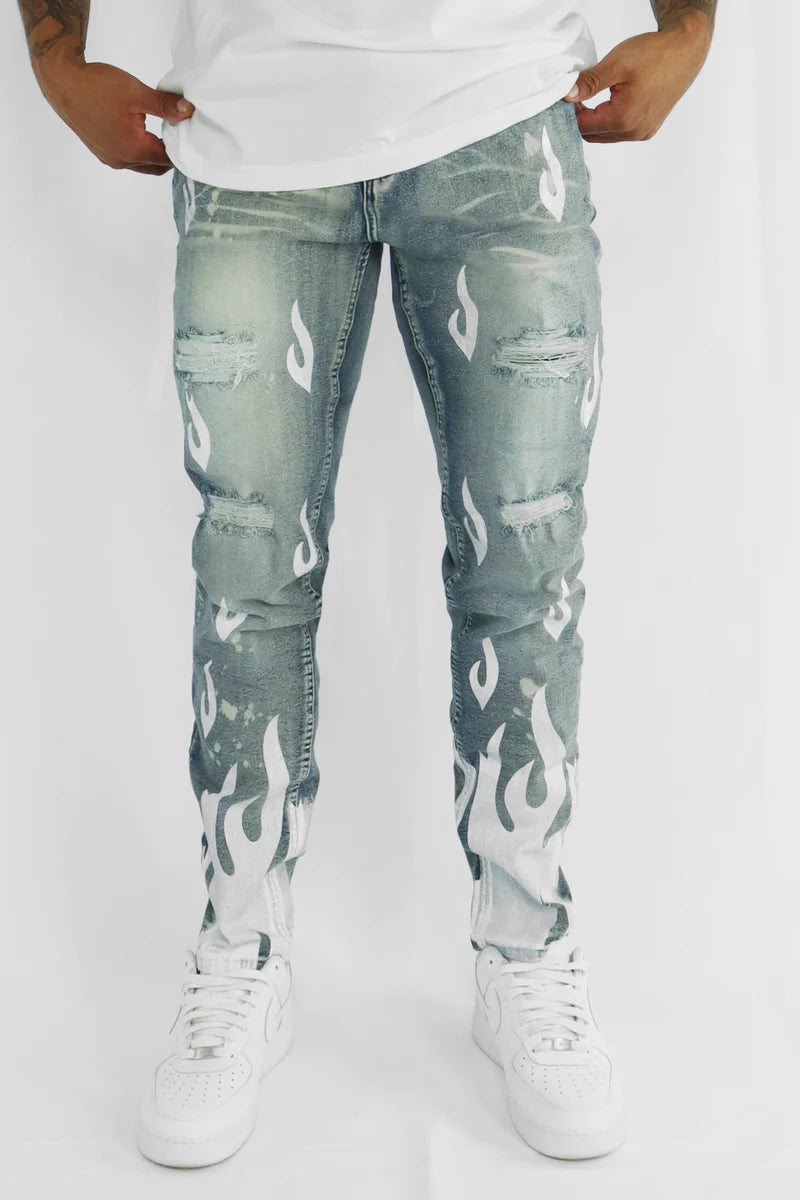 RISING FLAME DENIM (BLUE WASH)