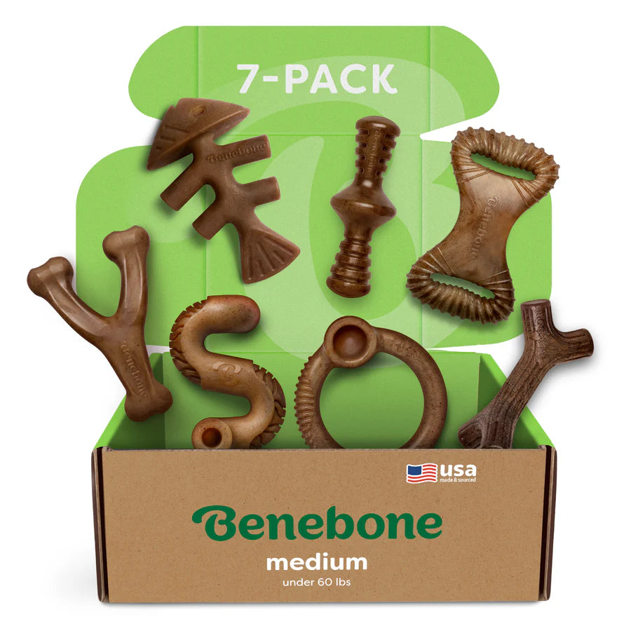 7-pack of durable dog chew toys
