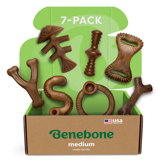 7-pack of durable dog chew toys