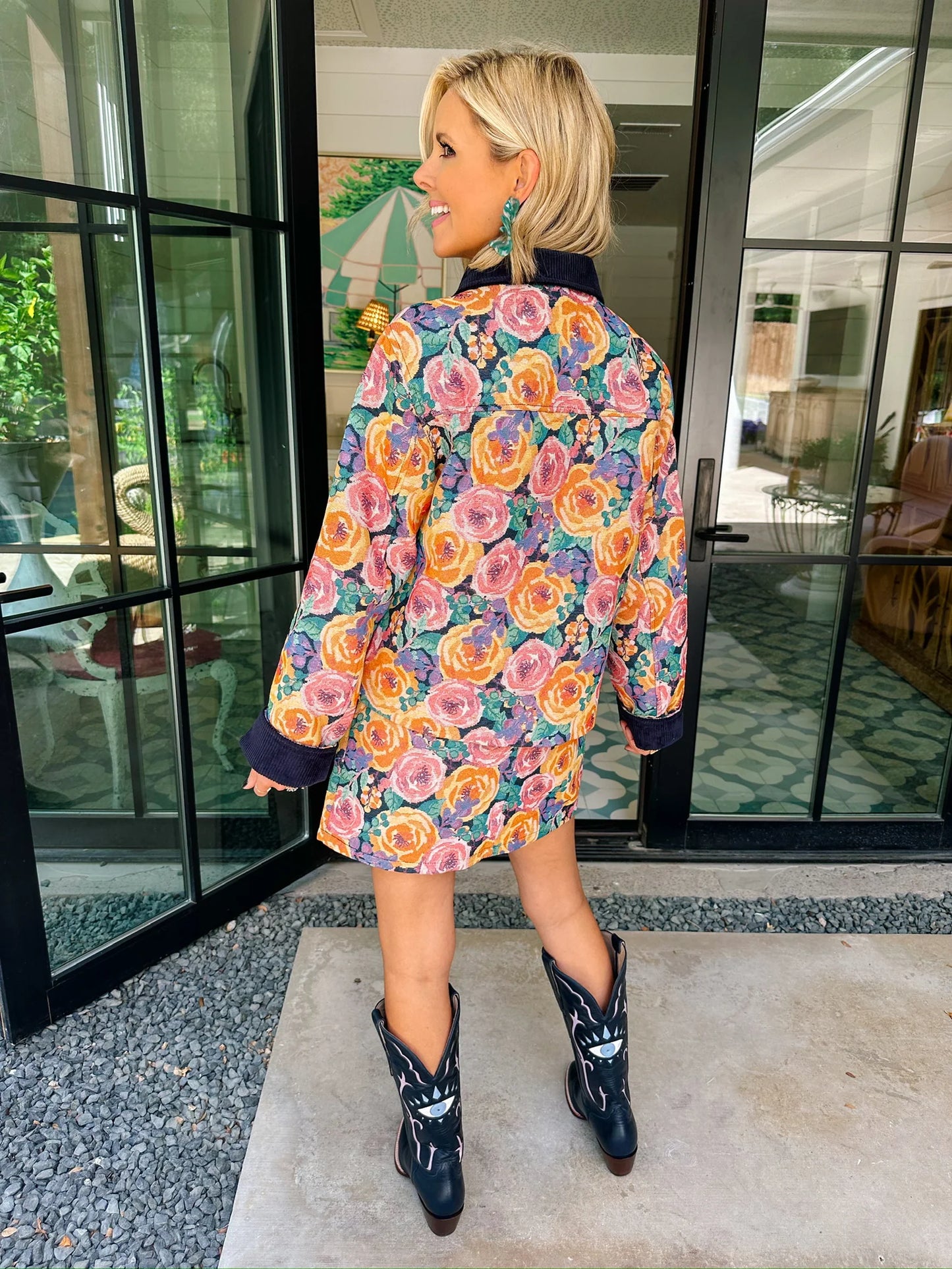 TAPESTRY ROSE JACQUARD JACKET