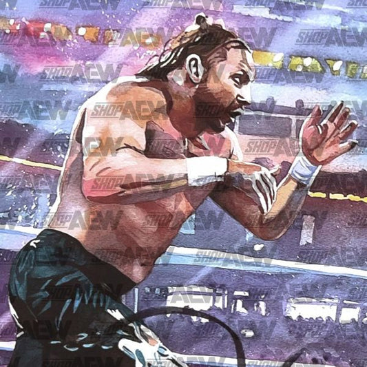 The Art of Rob Schamberger - Kenny Omega vs Kazuchika Okada 11 x 14 Art Print (Autographed by Kenny Omega, Kazuchika Okada, Bryce Remsburg & Rob Schamberger, Hand-Numbered 1-75)