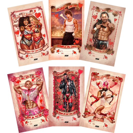 AEW 2026 Valentine's Day Card & Envelope Set, No Box (Set of 6)