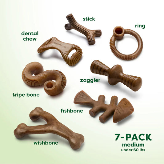 7-pack of durable dog chew toys