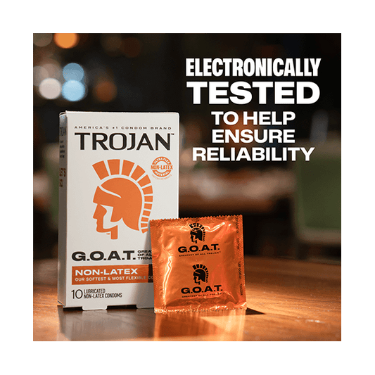 TROJAN G.O.A.T. NON-LATEX LUBRICATED CONDOMS